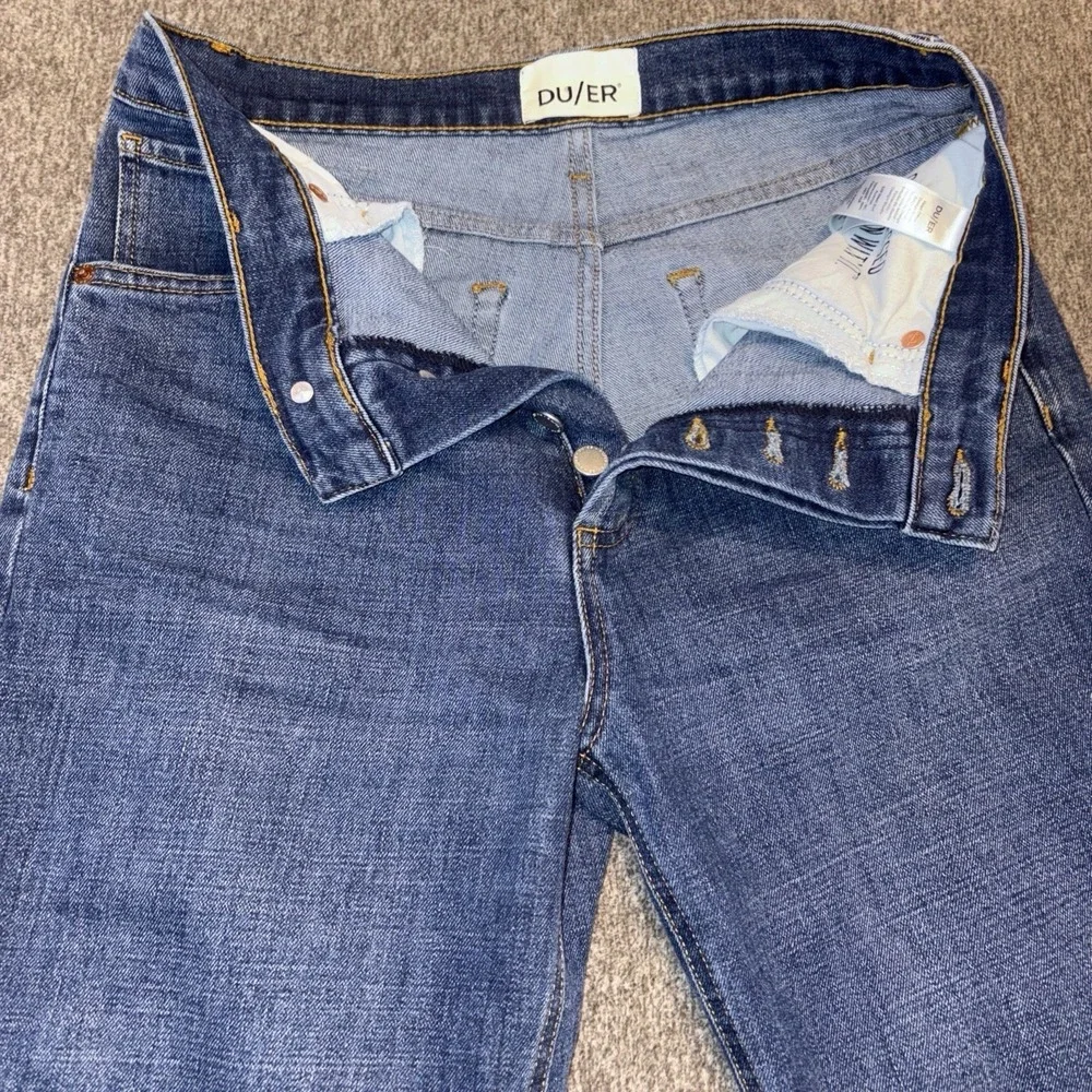 DU/ER Jeans Mens 29x27 Blue Classic Taper Performance Denim Gusset Workwear‎